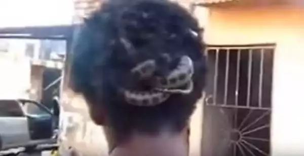 Man With A Snake In His Hair Who Caused A Commotion On The Street (Pics, Video)